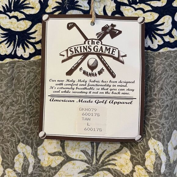 The Skins Game Men's Floral Hawaiian Polo Shirt Multicolor Size L - Picture 6 of 6